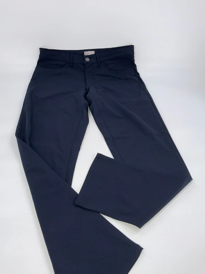 Pantalones de cercanías Hickey Freeman 5 bolsillos 34x31 azul poli plano YGI F2-426 Foto 2 de 4