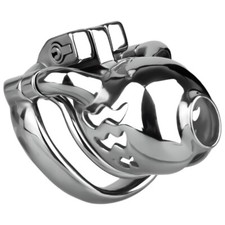 Stainless Steel Male Chastity Device Small Cage Men Metal Locking Belt CC682