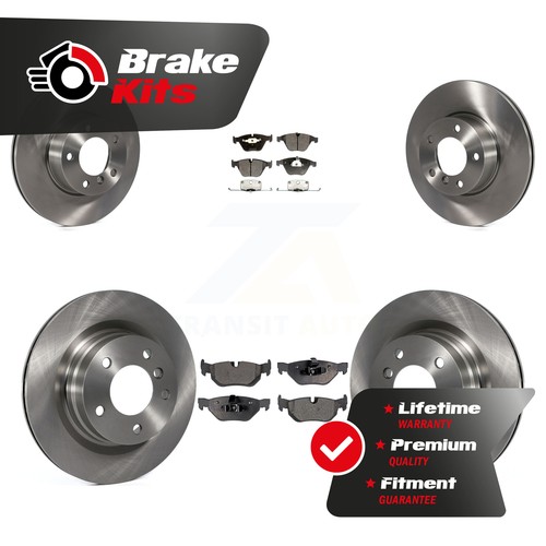 Front Rear Brake Rotors Semi-Metallic Pad Kit For 2008-2011 BMW 328i ...