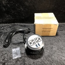 Desktop Power Grommet with USB, 3.14 inch Hole Power Grommet Outlet with 2 A