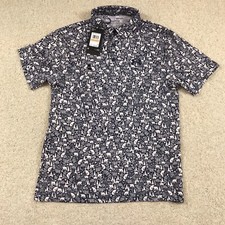 Under Armour Golf Polo Shirt Mens Small All Over Print 1378677 416