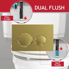 Toilet Flush Plate Concealed Brass Copper Nickel Silver White Black 245 x 165mm