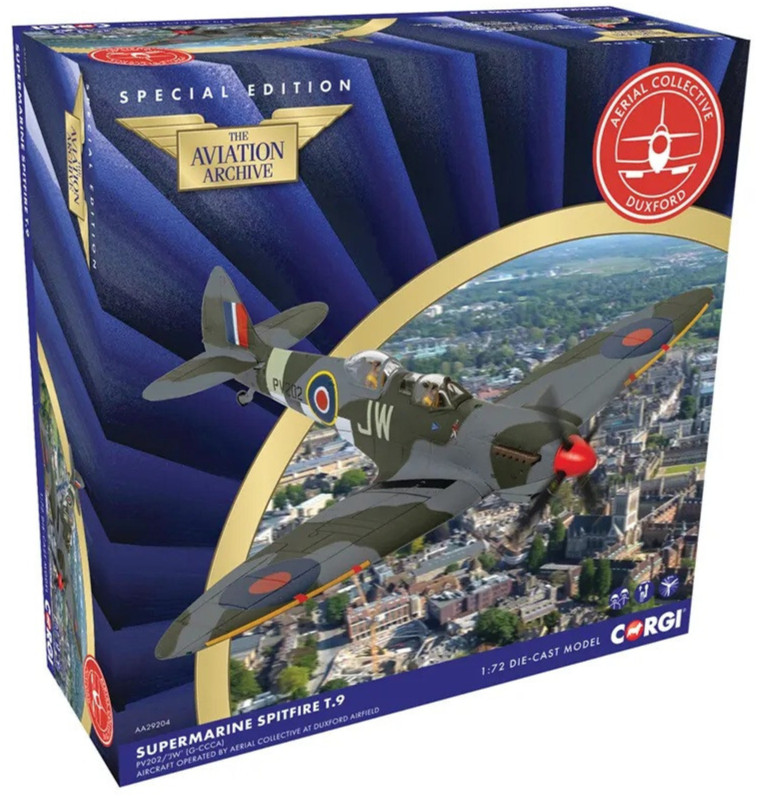 Corgi Supermarine Spitfire T9 - Aerial Collective-Duxford 172 Airplane AA29204 14690₽
