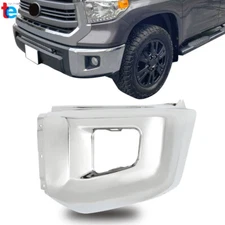 Driver Side Chrome For Toyota Tundra 14-21 Front Bumper End Cap W/o Park Assist