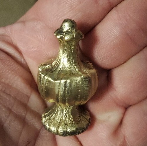 NO THREADS!! 1 EACH UNFINISHED! Art Deco SOLID BRASS Lamp Light FINIAL Topper - Picture 5 of 21