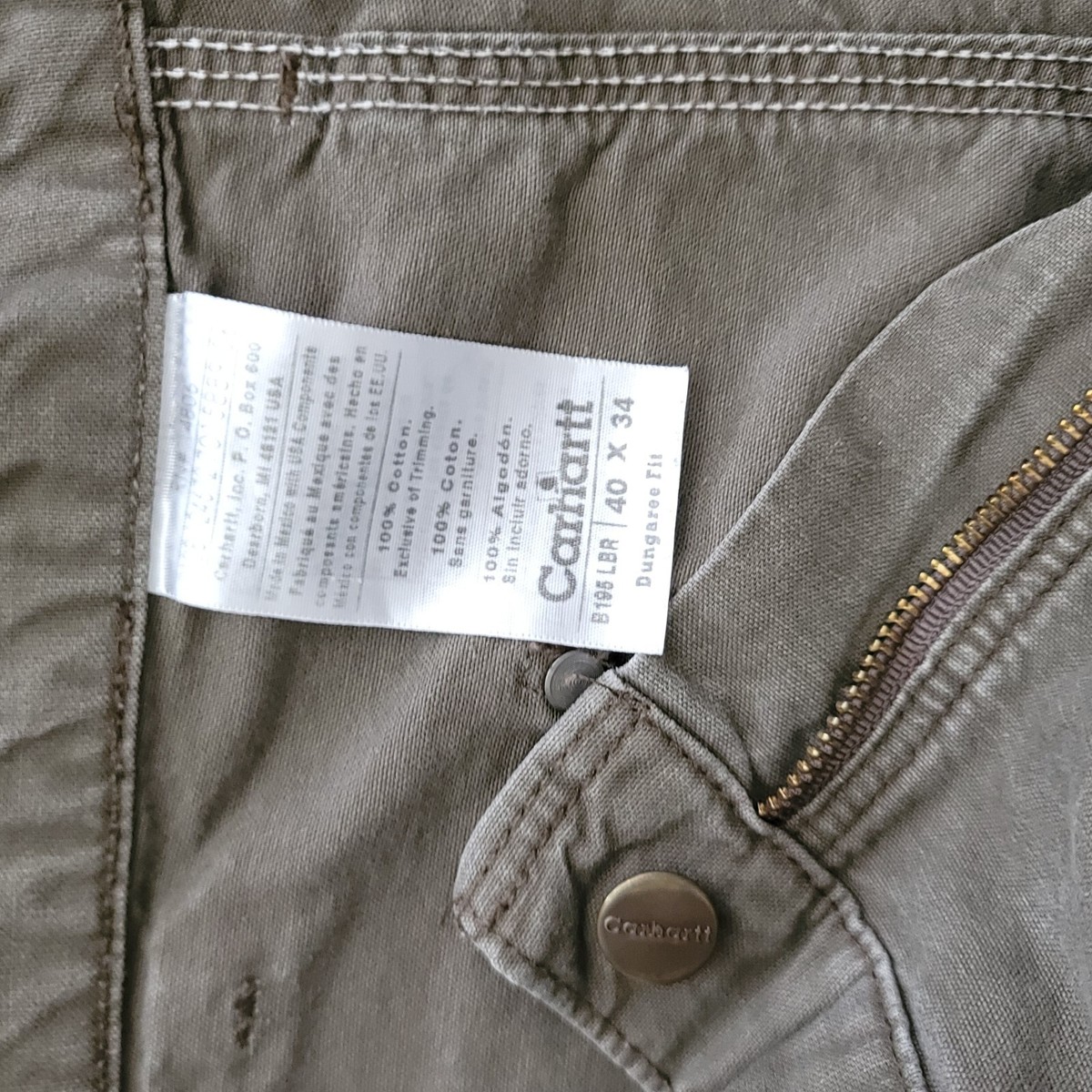 vintage men's Carhartt double Knee Work Workwear Pants B195