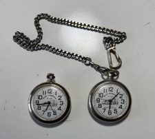 2 Vintage FRANCE Pocket Watches RAIL MASTER "De Luxe" . Manual Wind