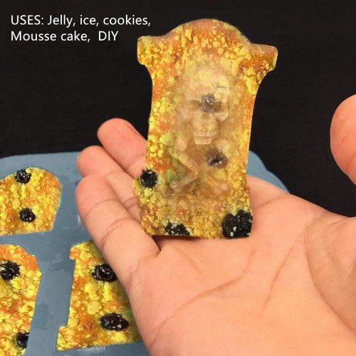 Halloween Gravestone Silicone Mold Tombstone Cake Fondant Chocolate Ice Mould - Picture 8 of 13