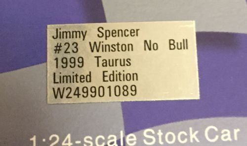1998 1:64 SCALE Diecast NASCAR Jimmy Spencer Winston No Bull Ford