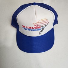 Vintage 1984 Los Angeles Olympics Torch Hat Trucker Snapback Mesh Cap USA VHTF