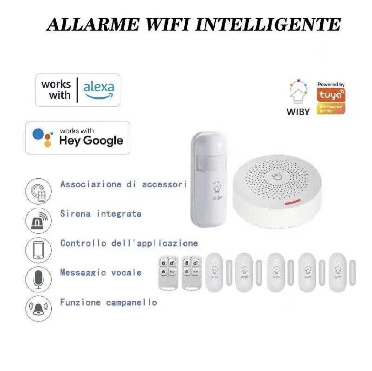 Sistema Allarme Casa WiFi Tuya Smart | Antifurto Domotico Wireless