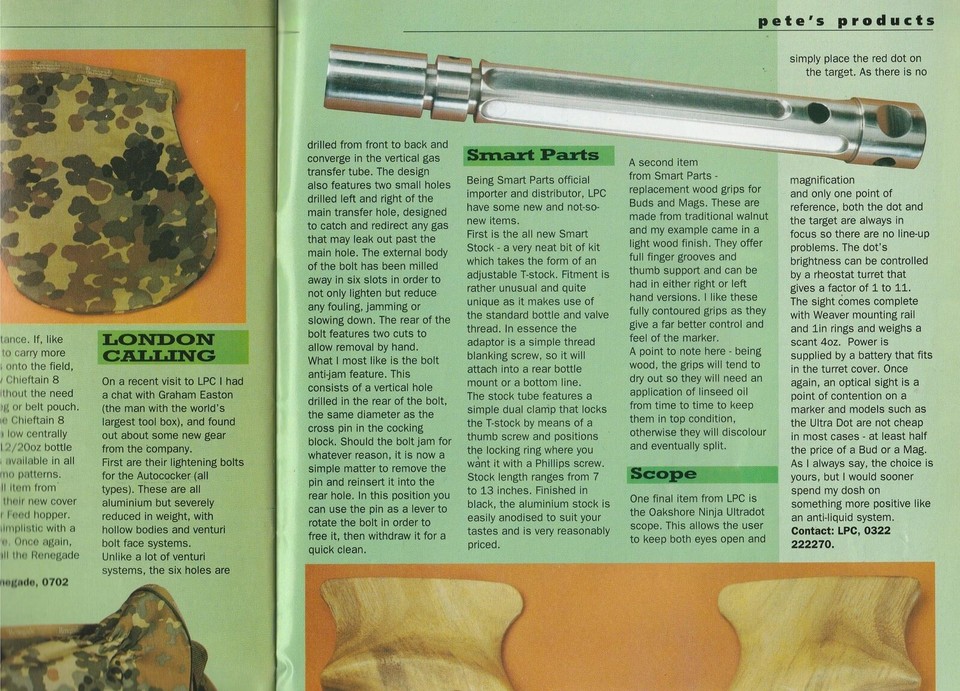 London Paintball Company LPC Pre2k Autococker Venturi 2 ORing Bolt