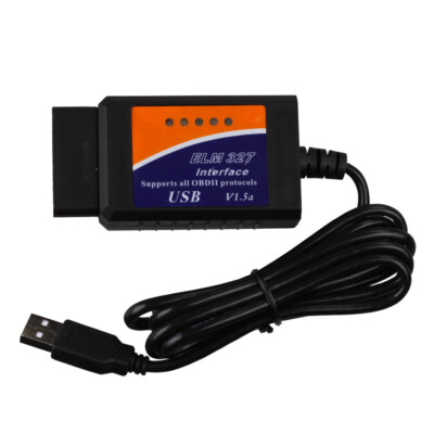 V1.5 ELM327 USB Interface OBDII Diagnostic Auto Car Scanner Fits DOS & Windows