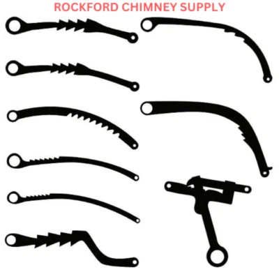 ROCKFORD CHIMNEY SUPPLY Fireplace Throat Damper Handles - Several Styles to Choose From