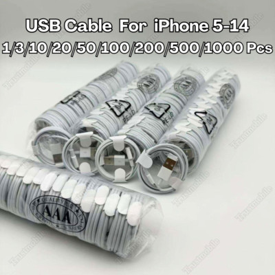 USB Charger Cable Cord For Apple iPhone 6 7 8 X XR 11 12 13 14 Pro Max Wholesale