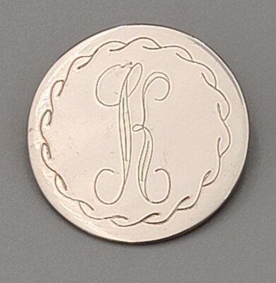 Silver Initial Monogram Letter 