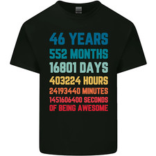 46th Birthday 46 Year Old Mens Cotton T-Shirt Tee Top