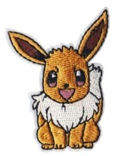 Pokemon Eevee Character 2.5 Inches Tall Embroidered Iron On Patch