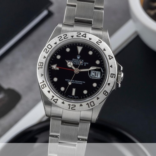 Rolex Explorer II Black Dial Edelstahl Automatik Herrenuhr Ref. 16570  K-Serie