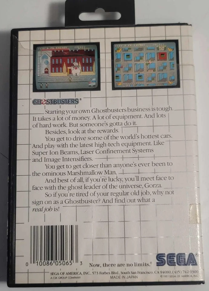 Ghostbusters (Sega Master, 1987)No Manual, Untested - Image 2 of 4