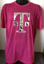 Original T-Mobile Men's Employee Gigantic Raised Silver T Uniform Magenta L