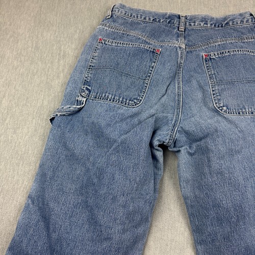 Vintage Gap Jeans Womens 6 Fit 30X31 Blue Denim Fleece Lined Carpenter Pants - Picture 12 of 14