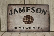 Insegna Latta Jameson Irish Whiskey Poster Metallo Whisky Bar Pub Irlandese Look Vintage Pubblicità