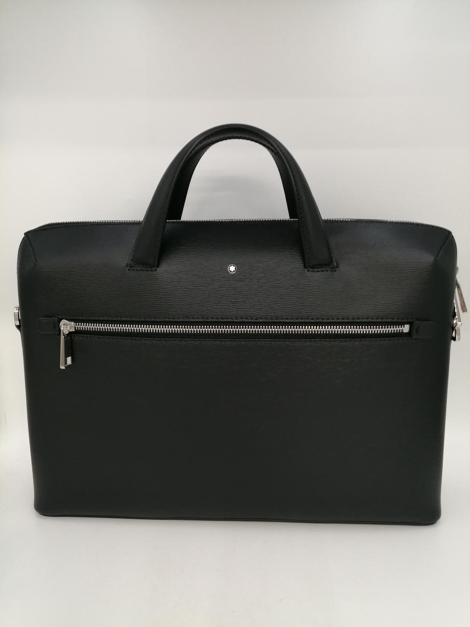 Mont Blanc Mb129190 Genuine Leather Meisterstück Business Bag with Signature Logo