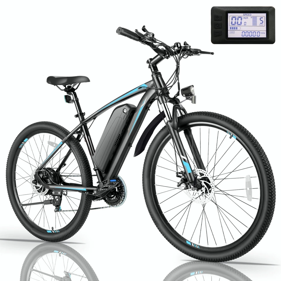 Bicicleta eléctrica de 27,5 pulgadas 500 W 48 V bicicleta de montaña de 21 velocidades para hombres y mujeres NUEVA Foto 2 de 4