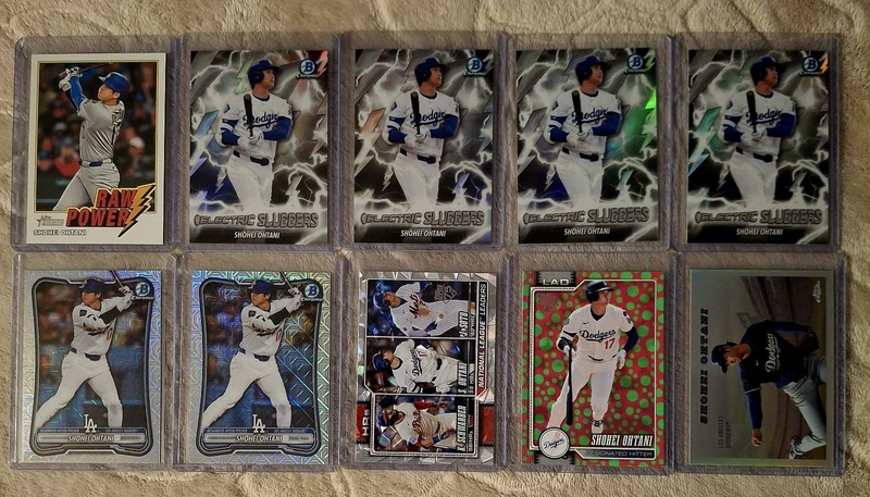 Shohei Ohtani (10) Card Lot. 25-26 Bowman Chrome, Mojo, Topps, Chrome Platinum