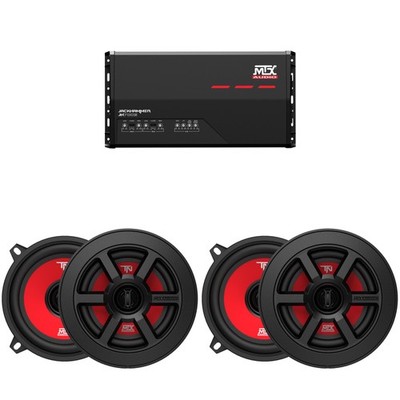 MTX Audio JH7005 Jackhammer 5 Ch. Amp, (2) TERMINATOR 5.25'' Coaxial Bundle