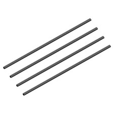 Image of 4 Pack 6mmx4mmx400mm Carbon Fiber Round Tubes 3K Roll Wrapped Glossy Carbon Tube