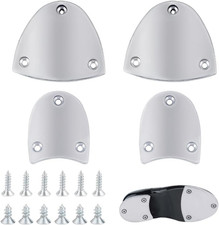 Metal Heel Plates for Shoes, 4Pcs Sole Heel Guard Repair Pads with Screws, Heel