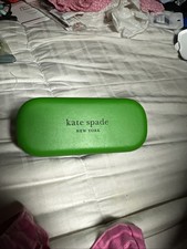 AUTHENTIC KATE SPADE EYEGLASS CASE GREEN BLACK w/CLOTH