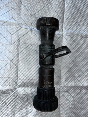 Vintage Firefighter Fire Hose Nozzle Elkhart Brass Mfg Co