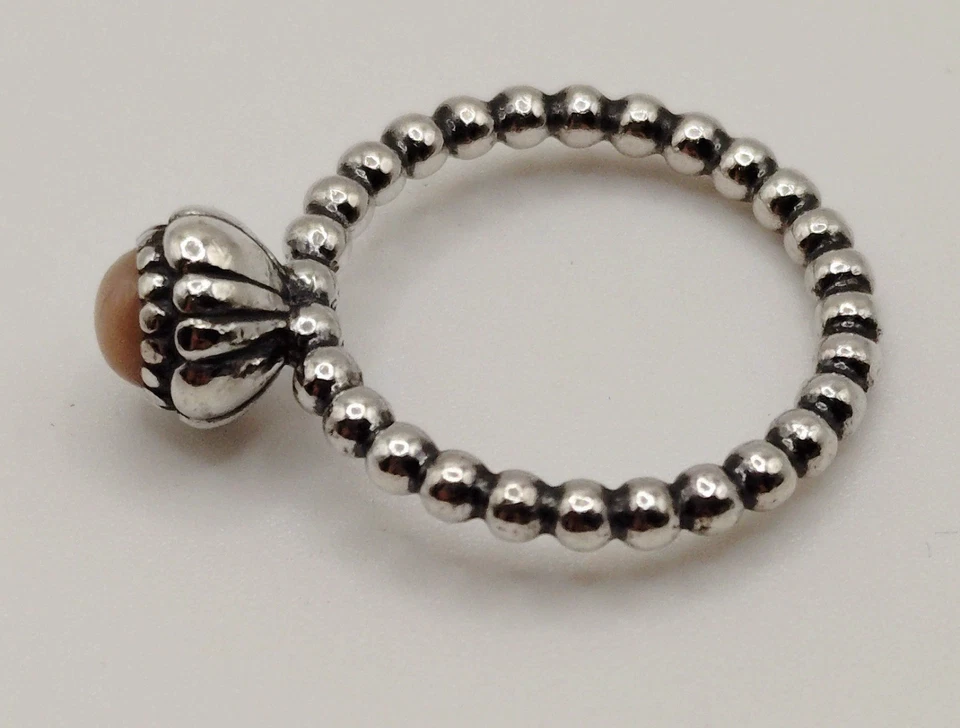 PANDORA Sterling Silver October Birthday Bloom Stackable Ring Size 54 190854POP - Image 4 of 4