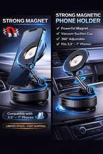 Magnetic Phone Holder Adjustable Zinc Alloy Plastic Black White Universal