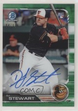 2019 Bowman Chrome Rookie Green Refractor 4/99 DJ Stewart #CRA-DS Auto uk2