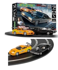 Scalextric Fast & Furious Hot Laps Race Set Supra vs Charger 1:32 Slot Cars 1458