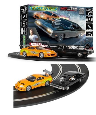 Scalextric Fast & Furious Hot Laps Race Set Supra vs Charger 1:32