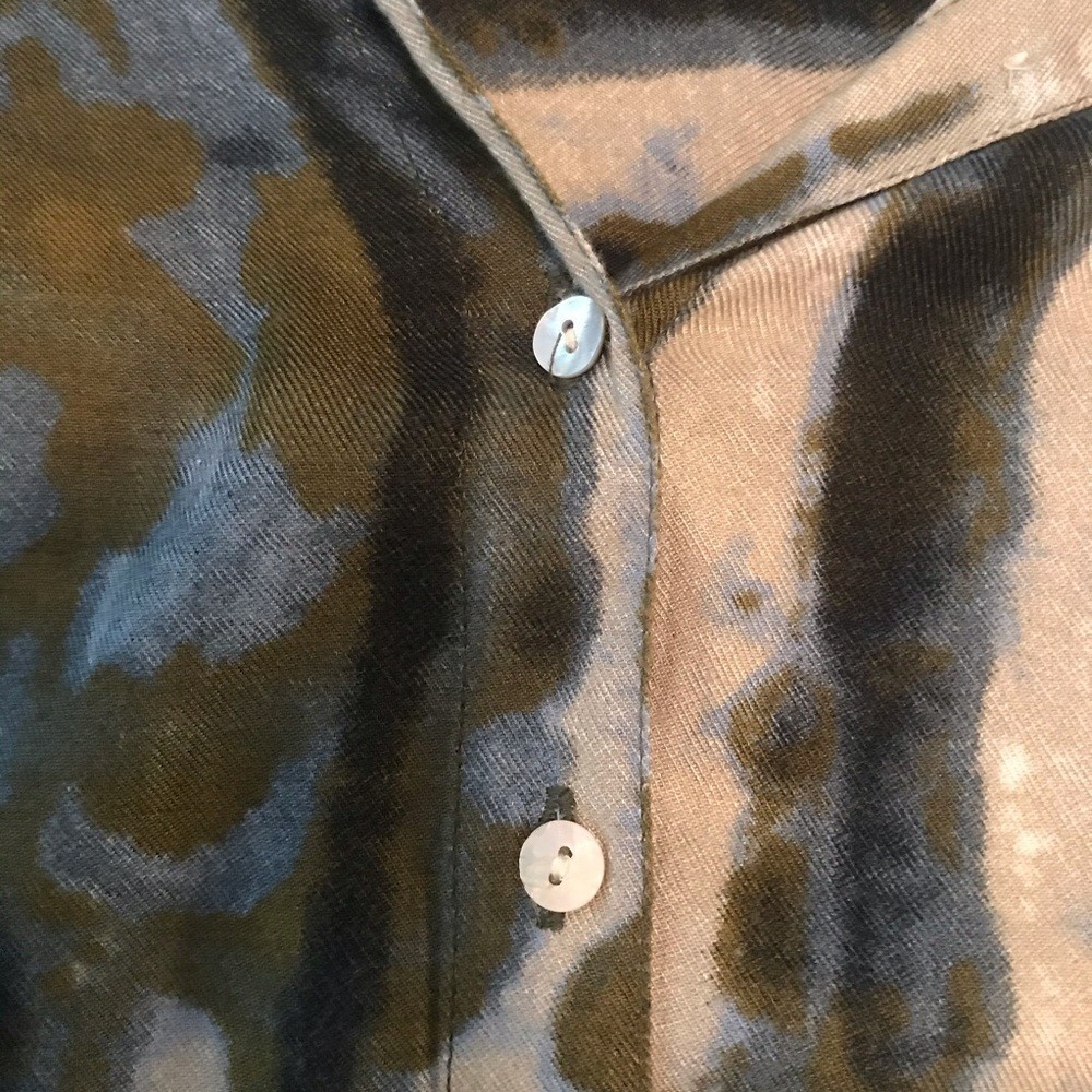 Soft Surroundings Button Down Tie Dye blouse Small - image 4