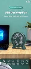 Mini USB Rechargeable Desk Fan Portable Table Fan for Home Office USA NEW
