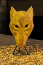   SUMMER SALE  Vintage American Tribal Handcrafted Wooden Wolf Mask
