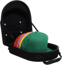 Lids Hat Travel Case Baseball Cap Carrier for 6 Hats, Durable Black Exterior