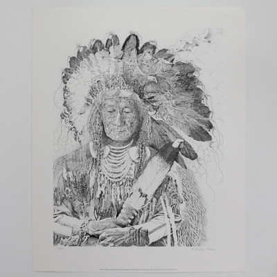 ''Braids of Wisdom'' Limited Signed Print 59/600 by Richard D Harris 1988 25''x20''