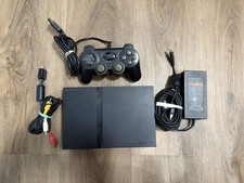 Sony PlayStation 2 Slim PS2 Black Console Controller Cords TESTED Read Descripti