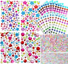 2300pcs Gem Stickers Jewels for Crafts, Self Adhesive Small, colour