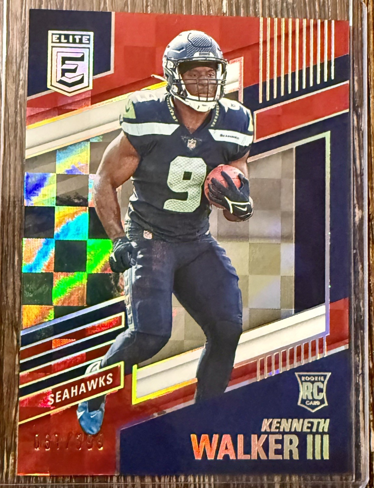 Kenneth Walker III 2022 Panini Donruss Elite Rookies 110 Red 37/399 #110