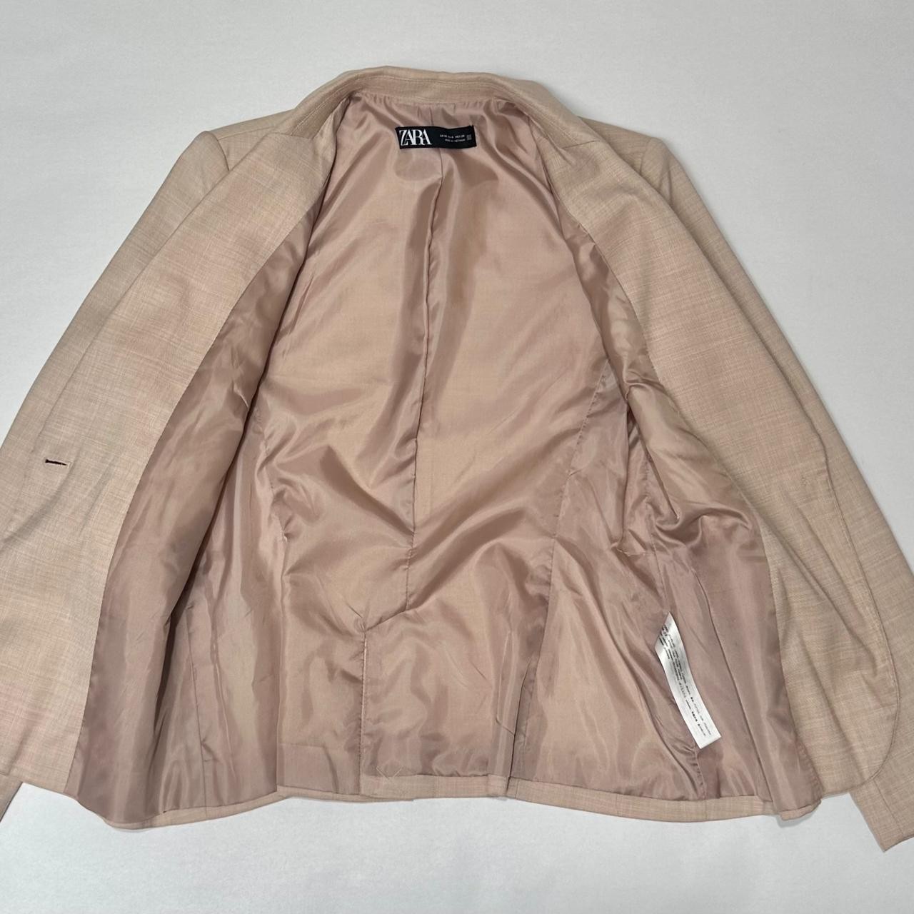 ZARA Basic Nude Beige Single Button Blazer Suit J… - image 7