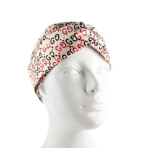 Gucci White Red Black Double GG Monogram Headband Gucci Hair Accessories for Women | The RealReal main image 2